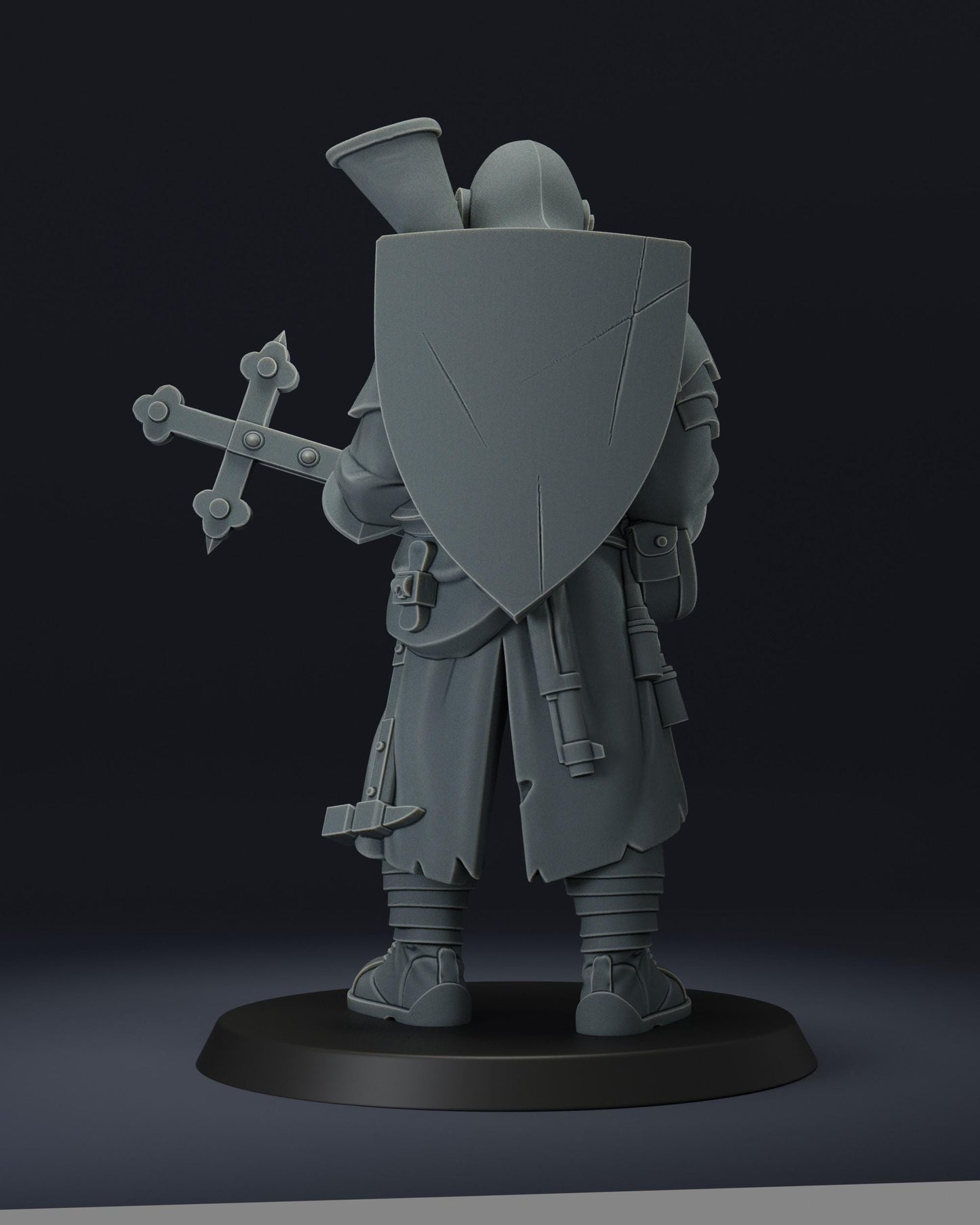 Trench Soldier with cross-maul | Wargaming | Tabletop | 3D printed miniature | Trench Crusade compatible | Pilgrim