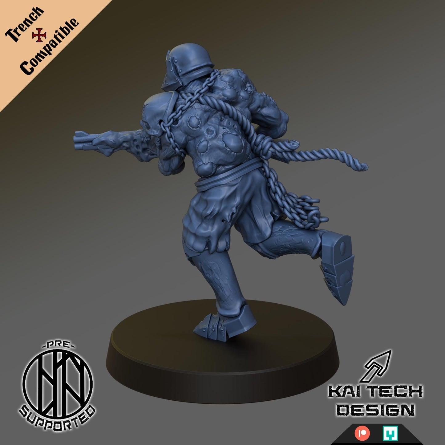 Corpse ranged Guard | Wargaming | Tabletop | 3D printed miniature | Trench Crusade compatible | Pilgrim