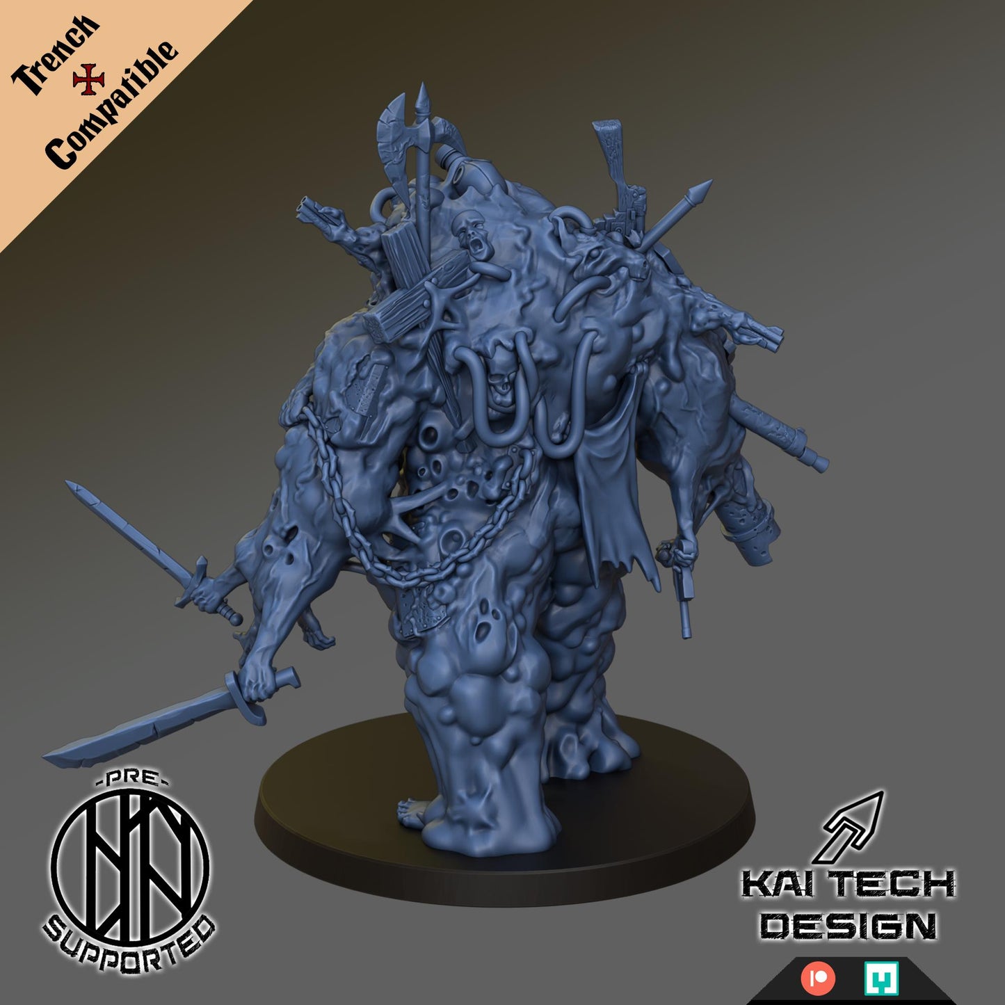 Grail - Abominant | Wargaming | Tabletop | 3D printed miniature | Trench Crusade compatible | Pilgrim