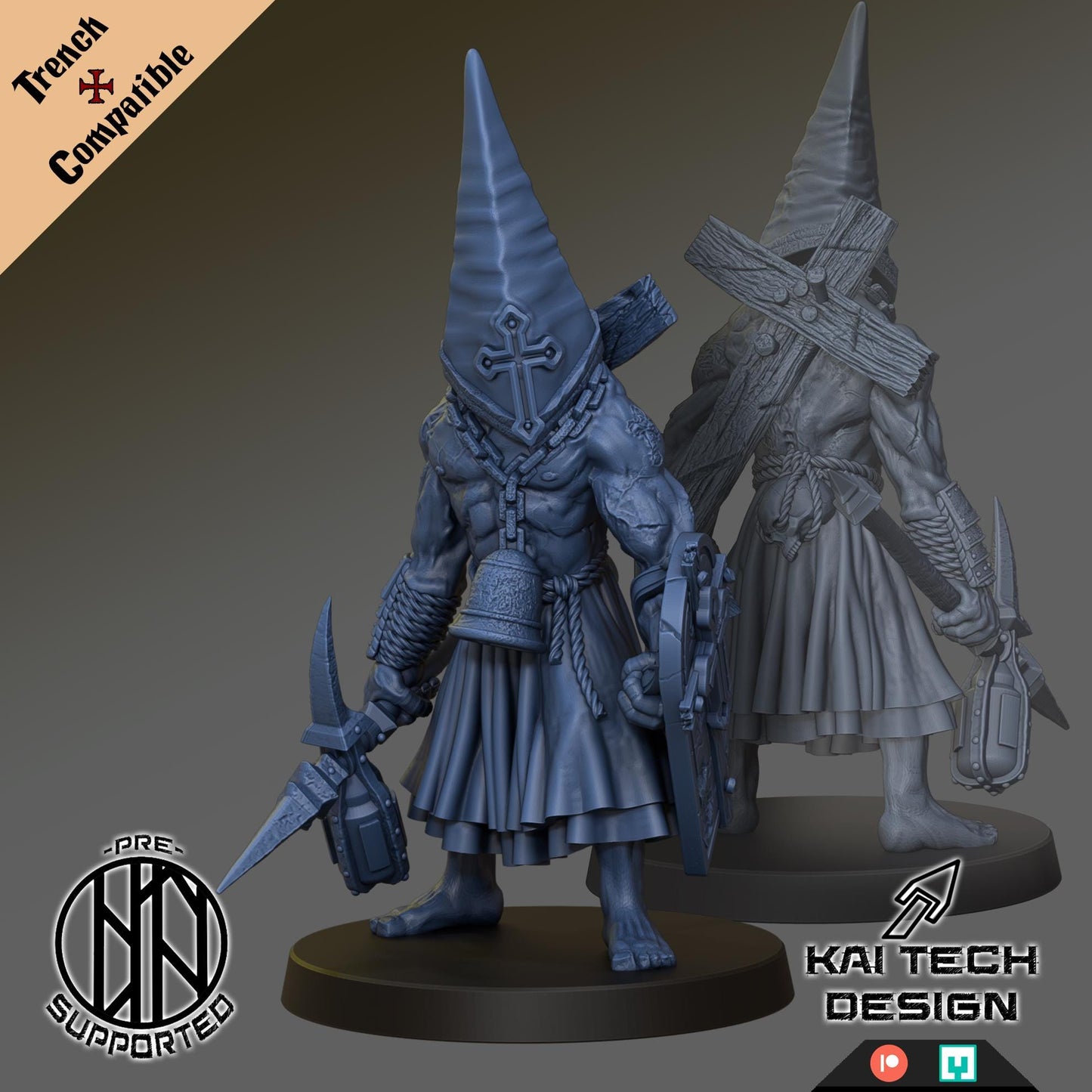 Pilgrims - Communicant | Wargaming | Tabletop | 3D printed miniature | Trench Crusade compatible | Pilgrim