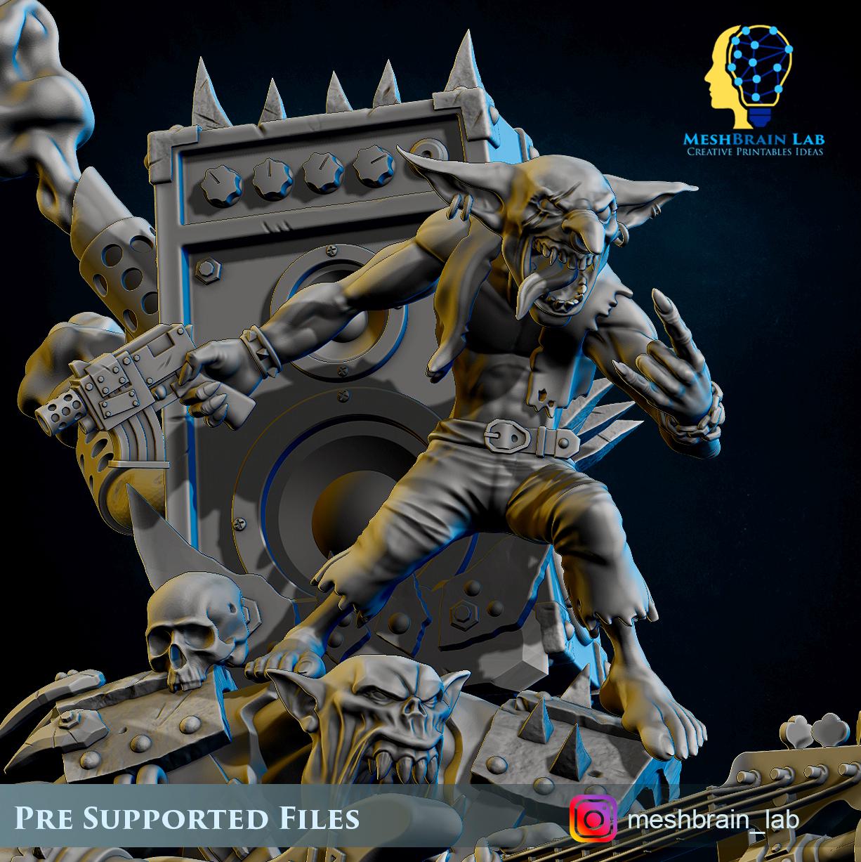 Ork Warboss Jarriz The Beast | Wargaming | Tabletop | 3D printed miniature | OPR compatible