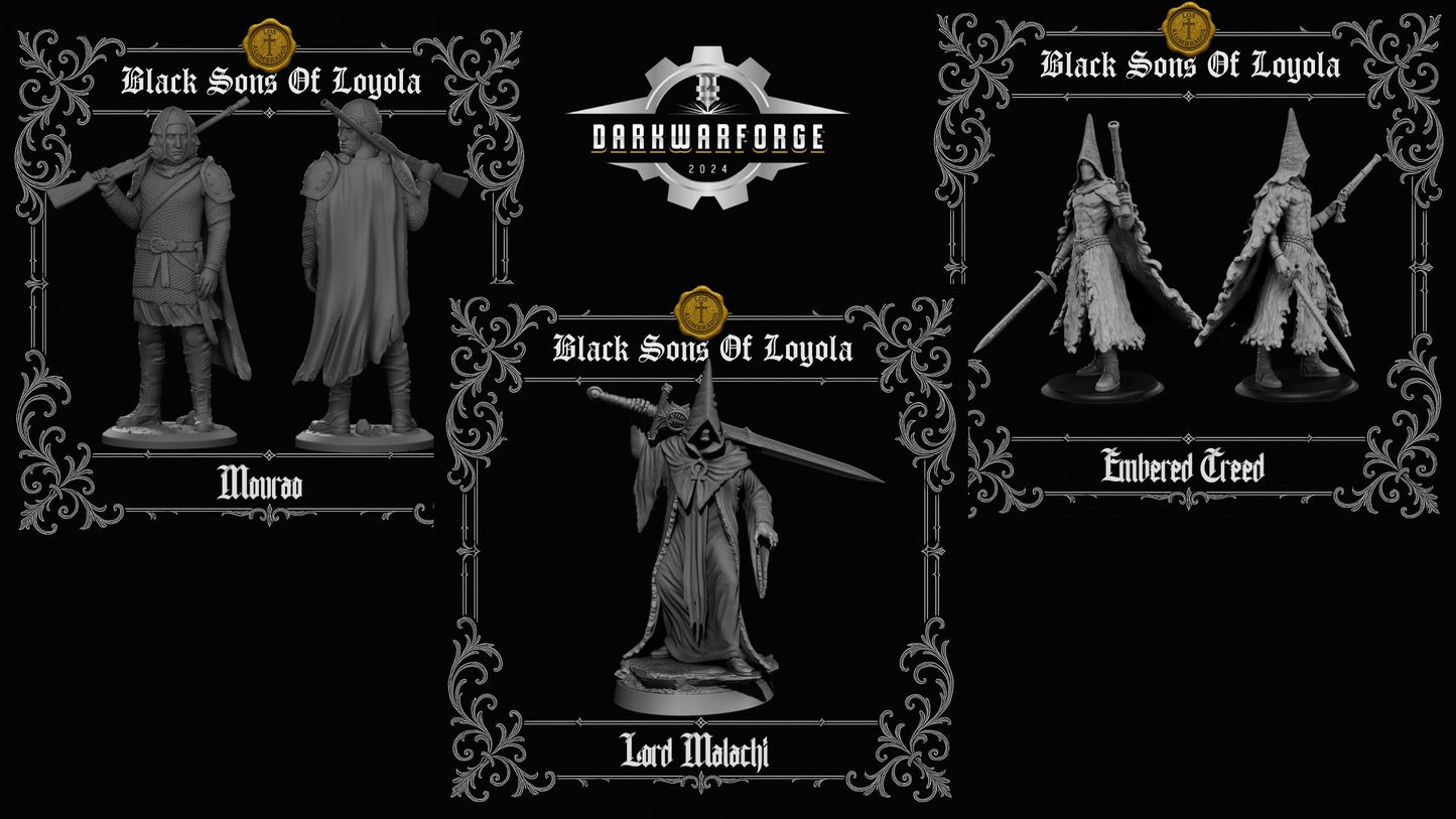 Black Sons of Loyola bundle | Proxy Realms Gaming | Wargaming | Tabletop | 3D printed miniature | Trench Crusade compatible