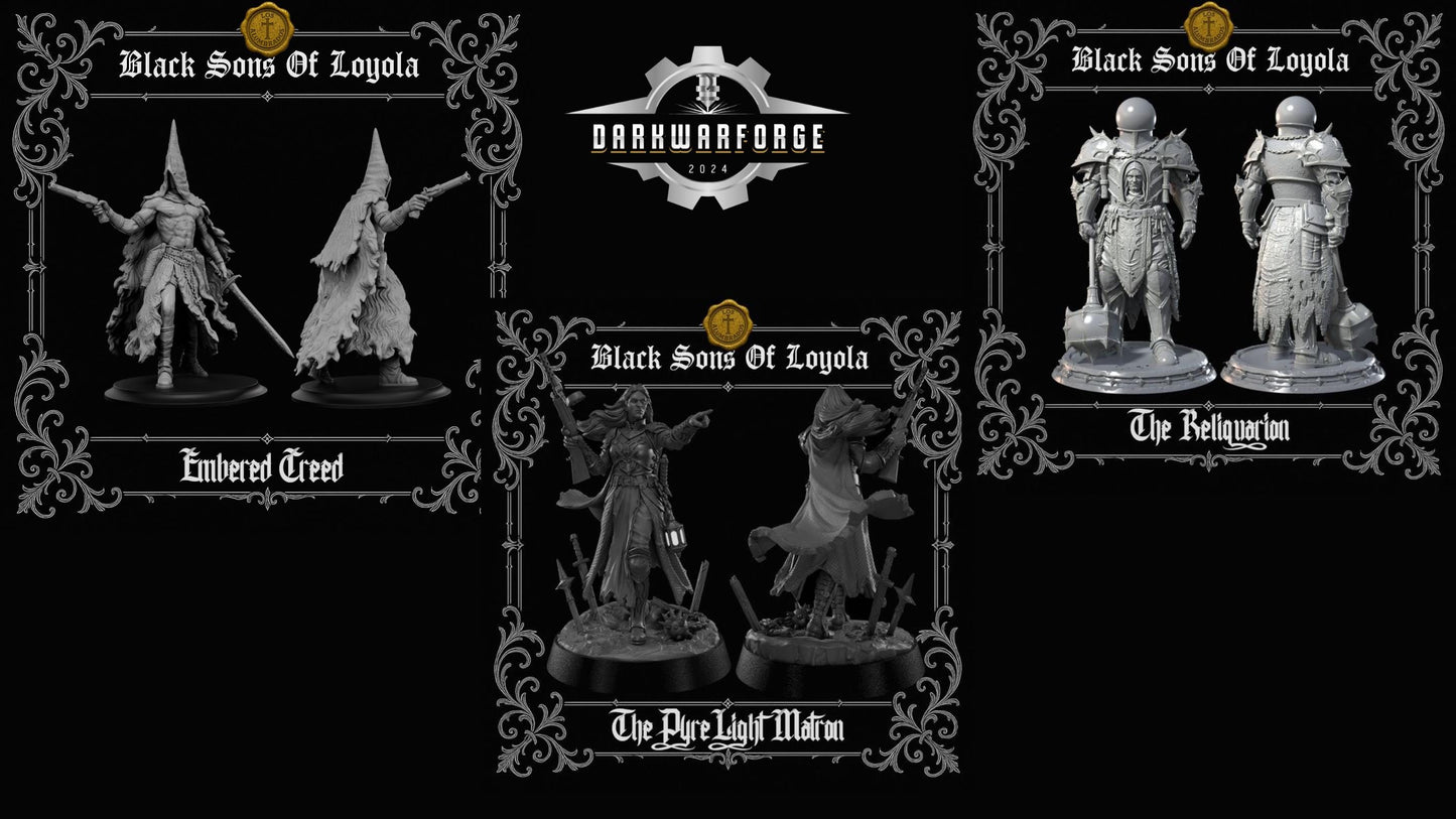 Black Sons of Loyola bundle | Proxy Realms Gaming | Wargaming | Tabletop | 3D printed miniature | Trench Crusade compatible