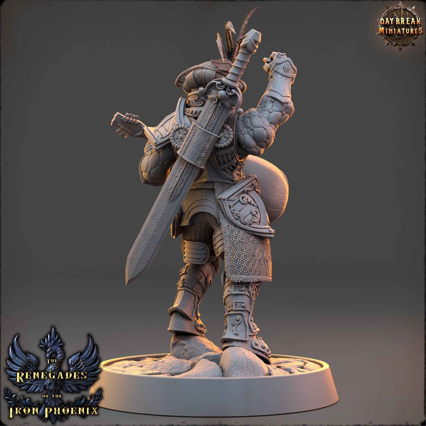 Human Bard - Heloise de la Lune Argentée | Daybreak Miniatures | 3D printed | Tabletop | Dungeons and Dragons | Wargaming | D&D
