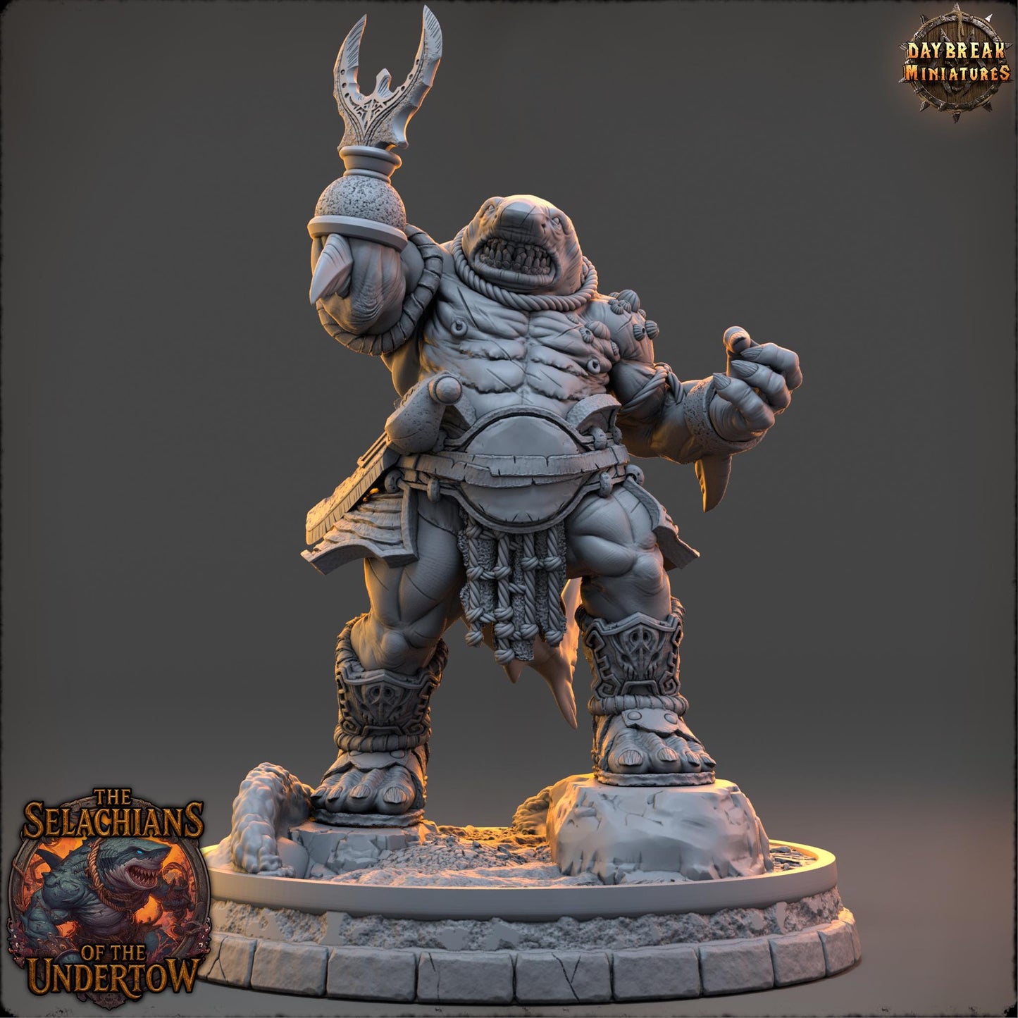 Sharkfolks - Skelith Nine-Gills | Daybreak Miniatures | 3D printed miniature | Tabletop Games | Dungeons and Dragons | Wargaming | D&D