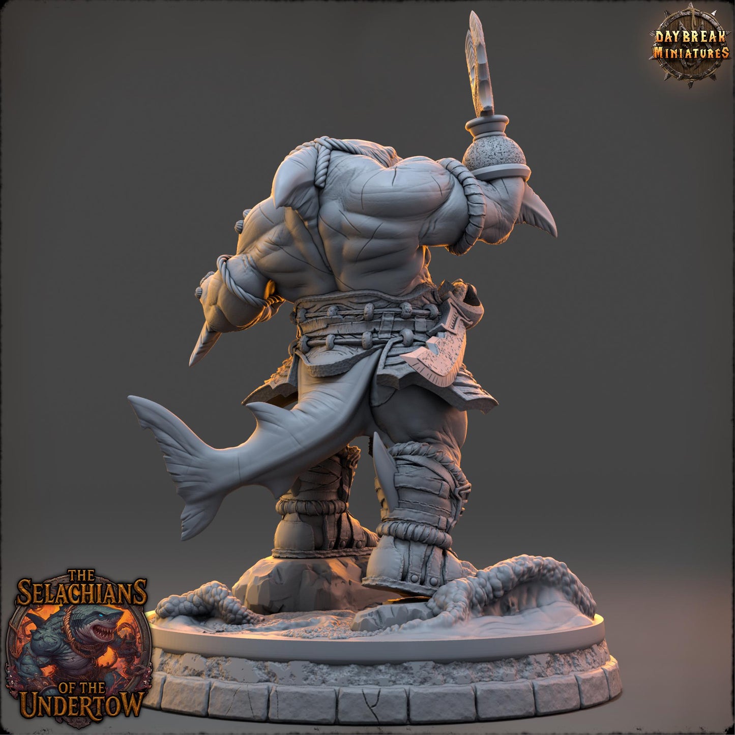 Sharkfolks - Skelith Nine-Gills | Daybreak Miniatures | 3D printed miniature | Tabletop Games | Dungeons and Dragons | Wargaming | D&D