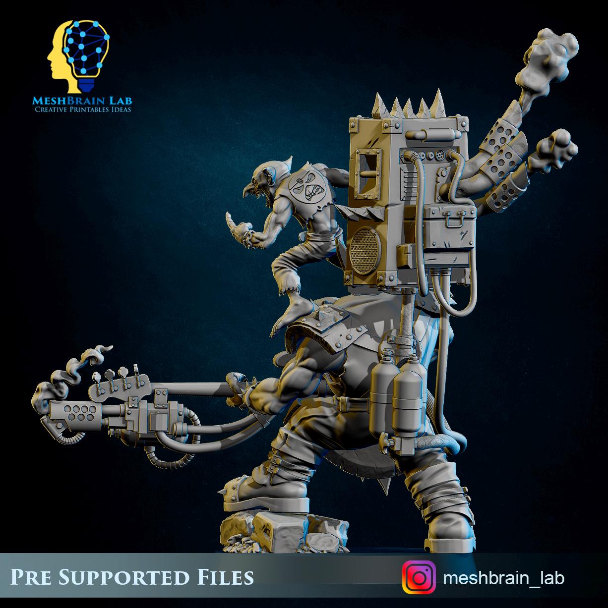 Ork Warboss Jarriz The Beast | Wargaming | Tabletop | 3D printed miniature | OPR compatible