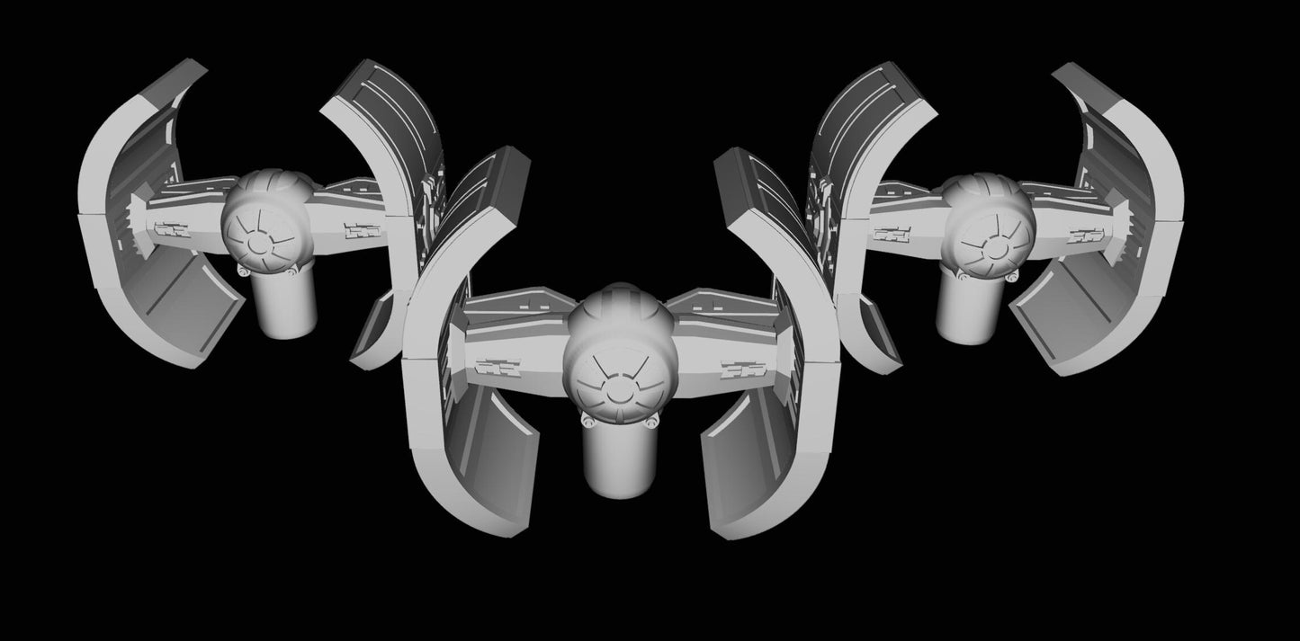 Imperial Tie Inquisitor Squadron (9pcs): 3D Printed Armada proxy