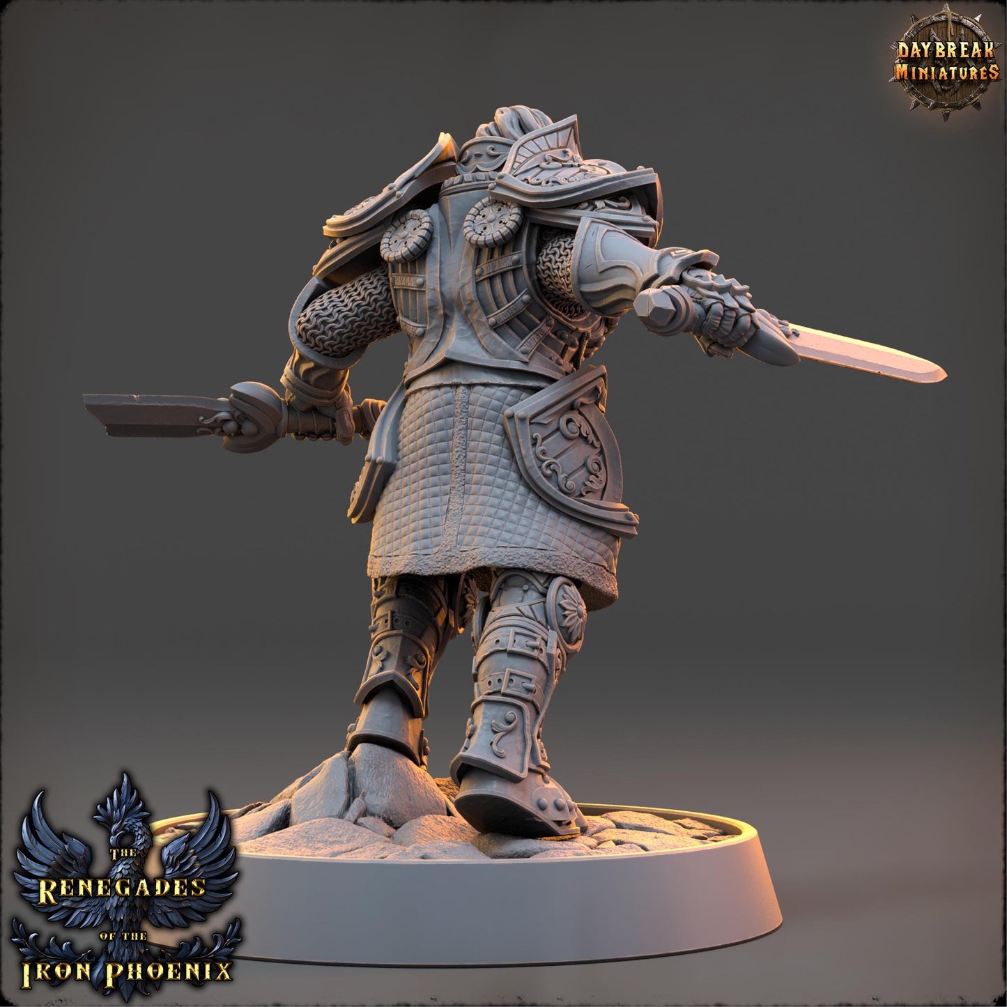 Human Figther - Clémence de Épée Brisée| Daybreak Miniatures | 3D printed | Tabletop | Dungeons and Dragons | Wargaming | D&D