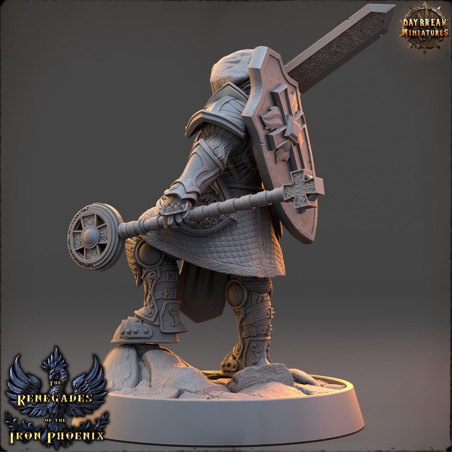 Human Figther - Élodie de Étoile Filante | Daybreak Miniatures | 3D printed | Tabletop | Dungeons and Dragons | Wargaming | D&D