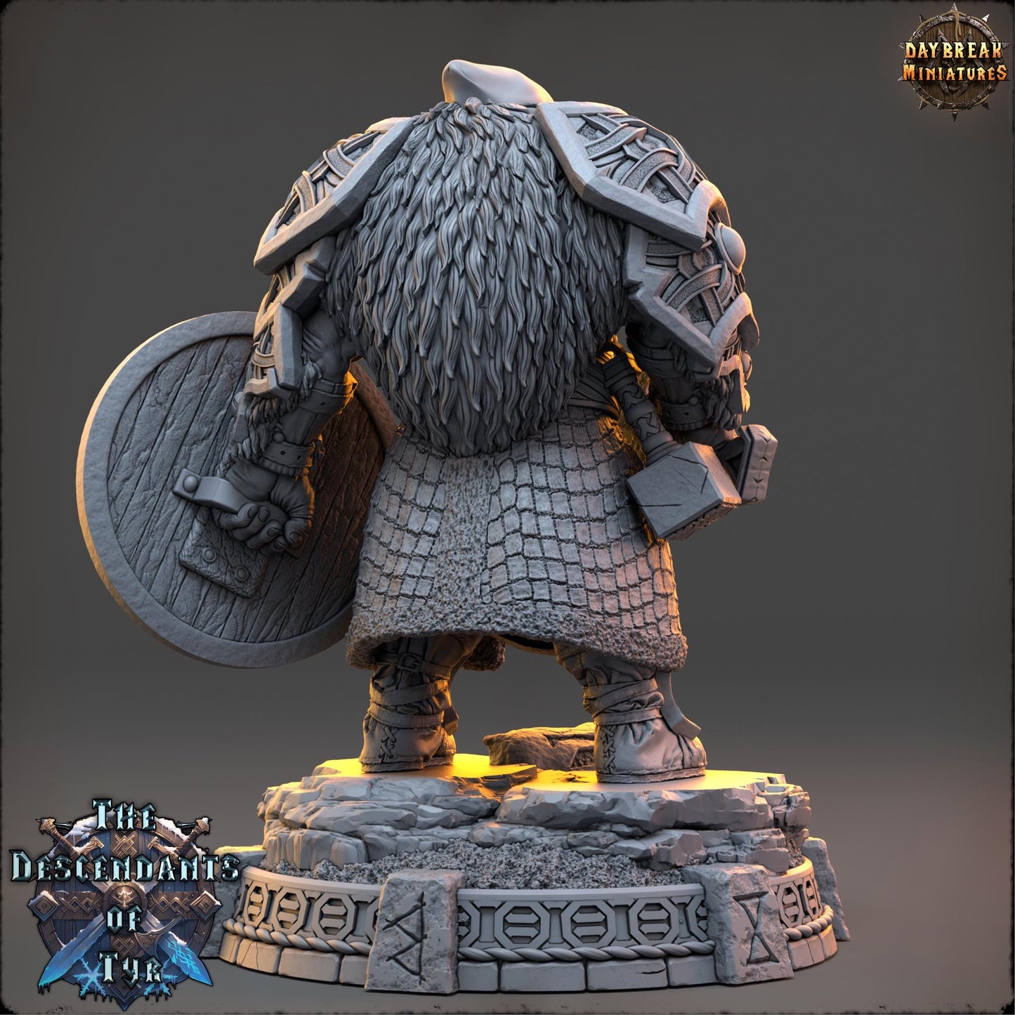 Human Figther - Garrick Voss | Daybreak Miniatures | 3D printed | Tabletop | Dungeons and Dragons | Wargaming | D&D