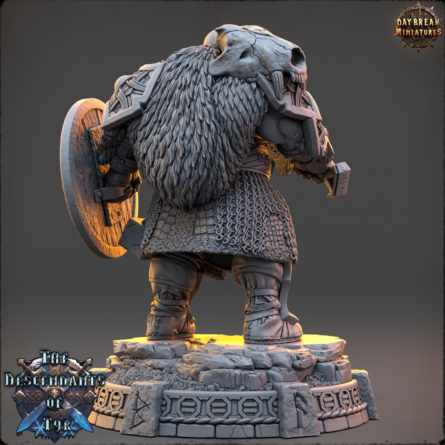 Human Figther - Tobin Flintblade | Daybreak Miniatures | 3D printed | Tabletop | Dungeons and Dragons | Wargaming | D&D