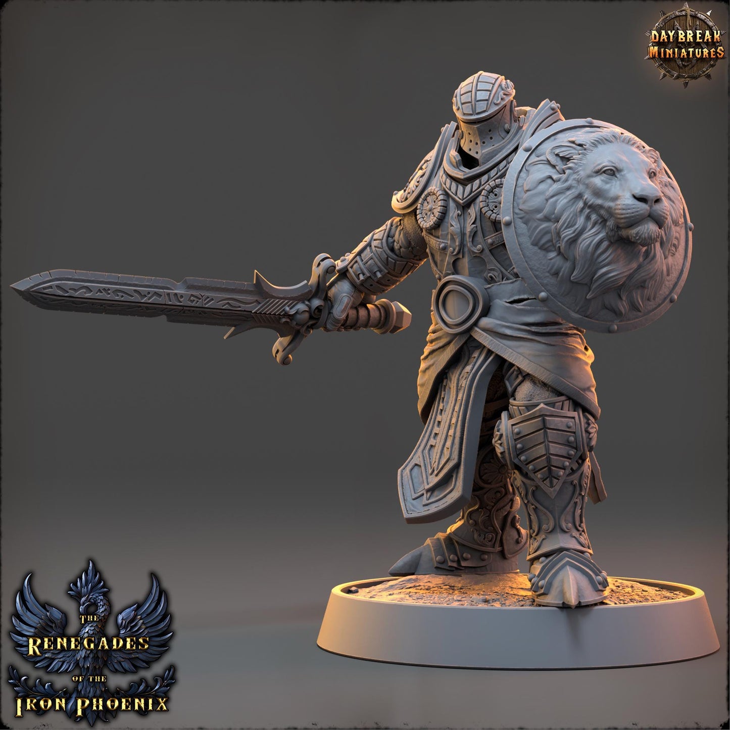 Human Figther - Tristan du Vent Sauvage | Daybreak Miniatures | 3D printed | Tabletop | Dungeons and Dragons | Wargaming | D&D