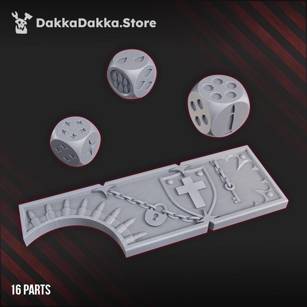 Torquemada's Gauge, Dice & Markers | DakkaDakka | Wargaming | Tabletop | 3D printed miniature | Trench Crusade compatible