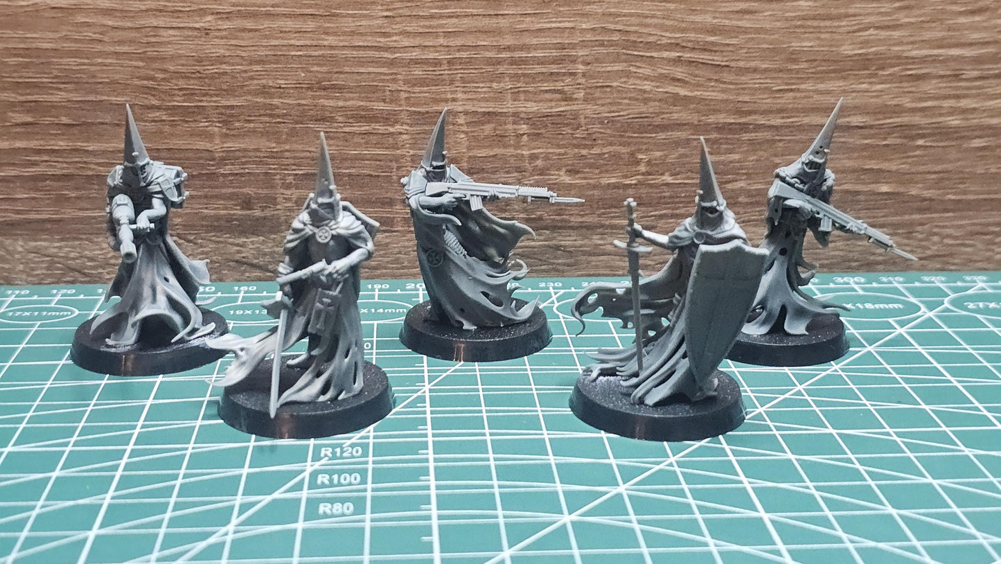 3D Printed miniature: Wraith Pilgrims by Crab Miniatures - Trench Crusade compatible - Trench ghosts