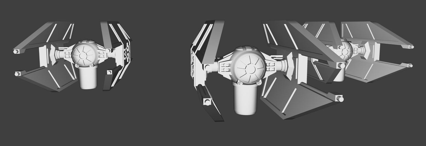 Imperial Tie Avenger Squadron (9pcs): 3D Printed Armada proxy