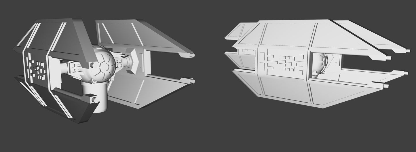Imperial Tie Avenger Squadron (9pcs): 3D Printed Armada proxy