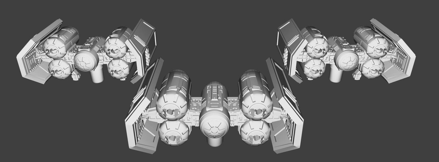 Imperial Tie Punisher heavy bomber Squadron (9pcs): 3D Printed Armada proxy