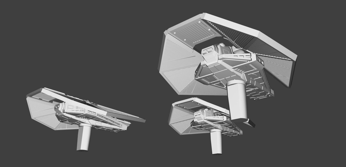 Imperial Tie Reaper Squadron (9pcs): 3D printed SW Armada proxy