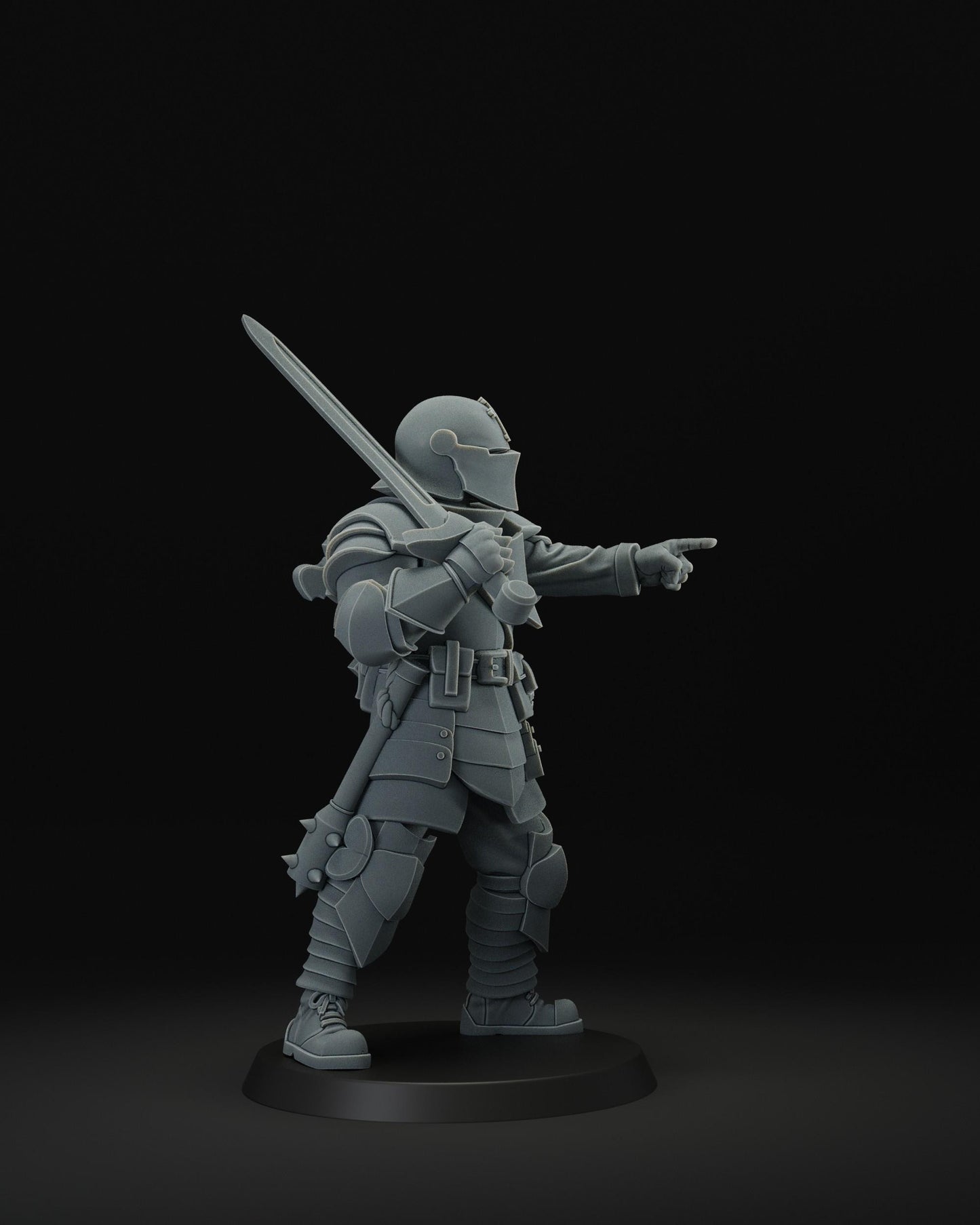 3d printed miniature: Trench Officer by JK Remo - Trench Crusade compatible - new antioch