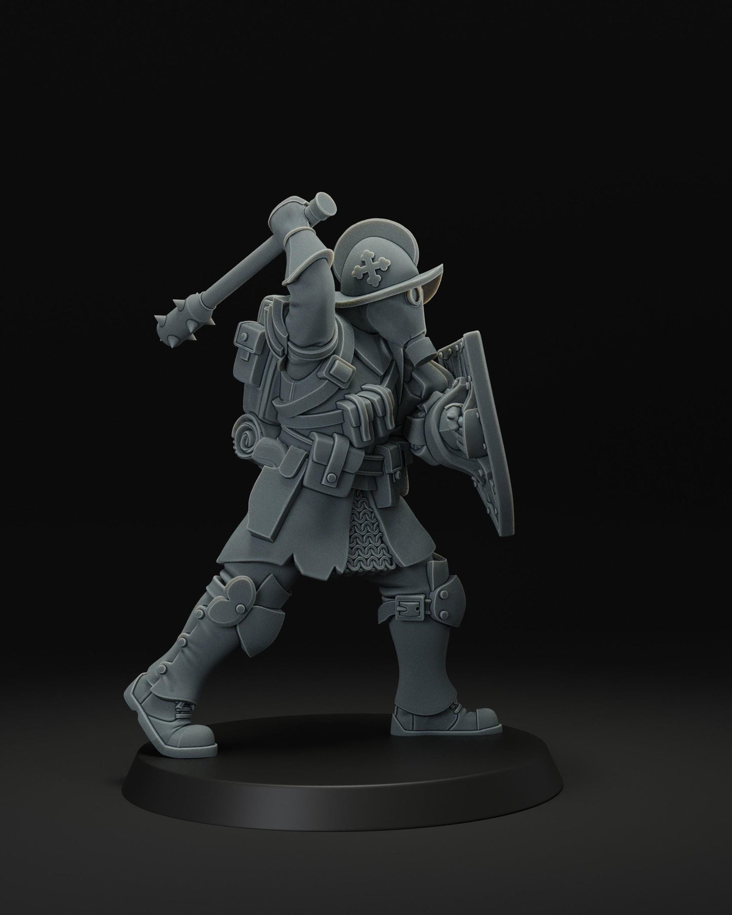3d printed miniature: Papal Melee Trooper by JK Remo - Trench Crusade compatible - new antioch