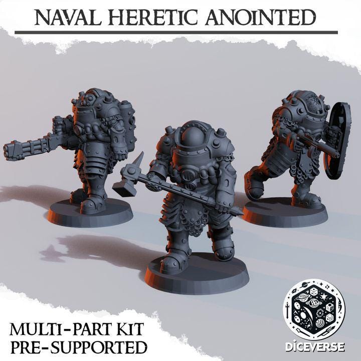 Naval Heretic Warband by Diceverse - Trench Crusare Compatible - 3D printed miniature
