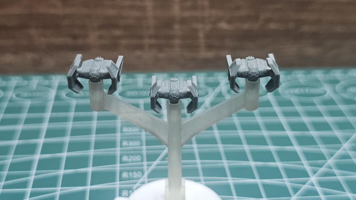 Imperial Tie Aggressor Squadron (9pcs): 3D Printed Armada proxy