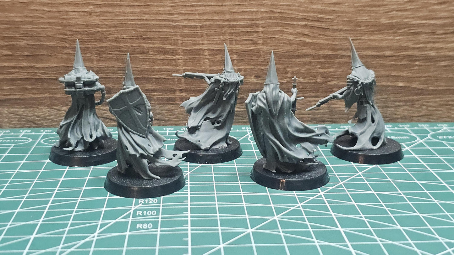 3D Printed miniature: Wraith Pilgrims by Crab Miniatures - Trench Crusade compatible - Trench ghosts