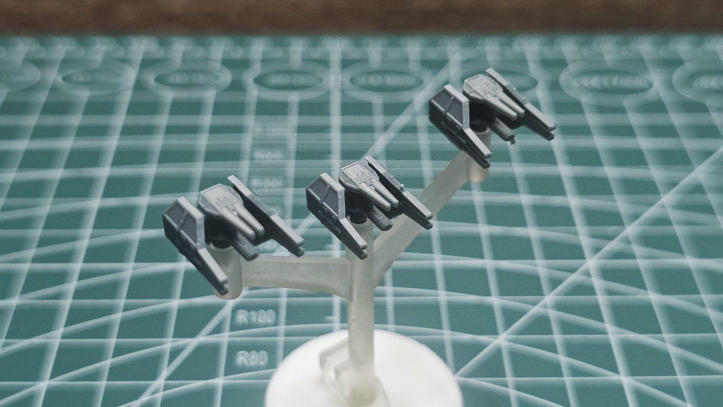 Imperial Tie Oppressor Squadron (9pcs): 3D printed SW Armada proxy