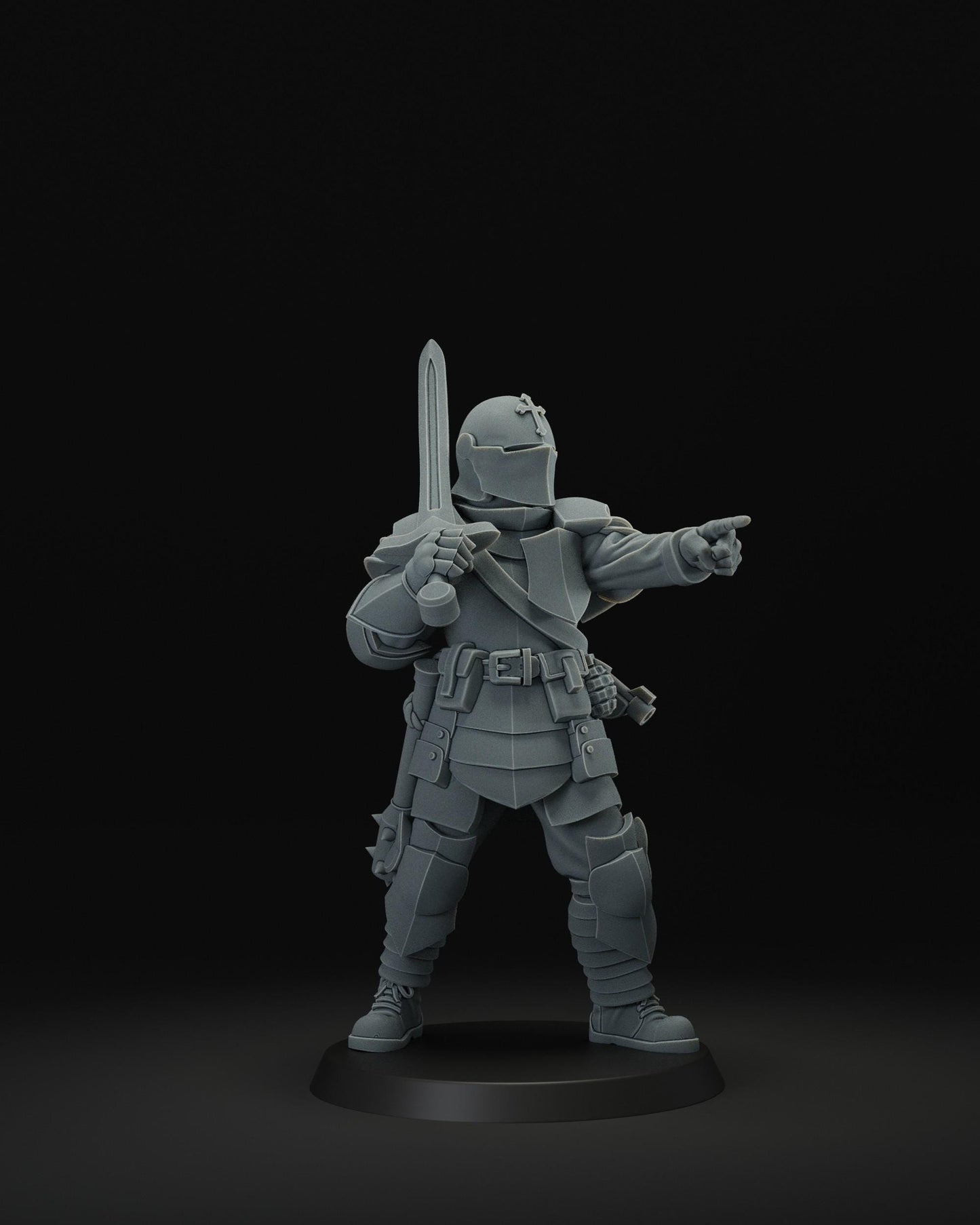 3d printed miniature: Trench Officer by JK Remo - Trench Crusade compatible - new antioch