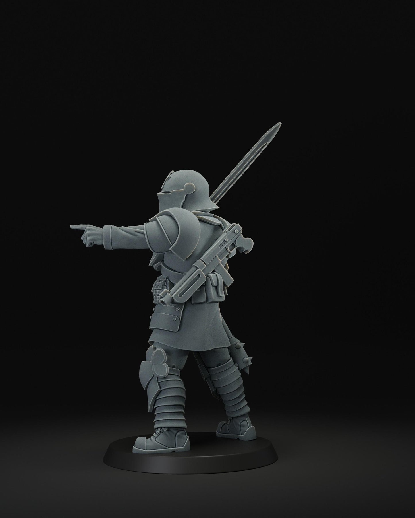 3d printed miniature: Trench Officer by JK Remo - Trench Crusade compatible - new antioch