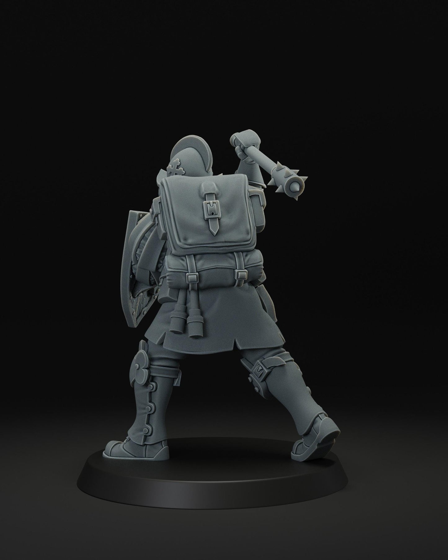 3d printed miniature: Papal Melee Trooper by JK Remo - Trench Crusade compatible - new antioch