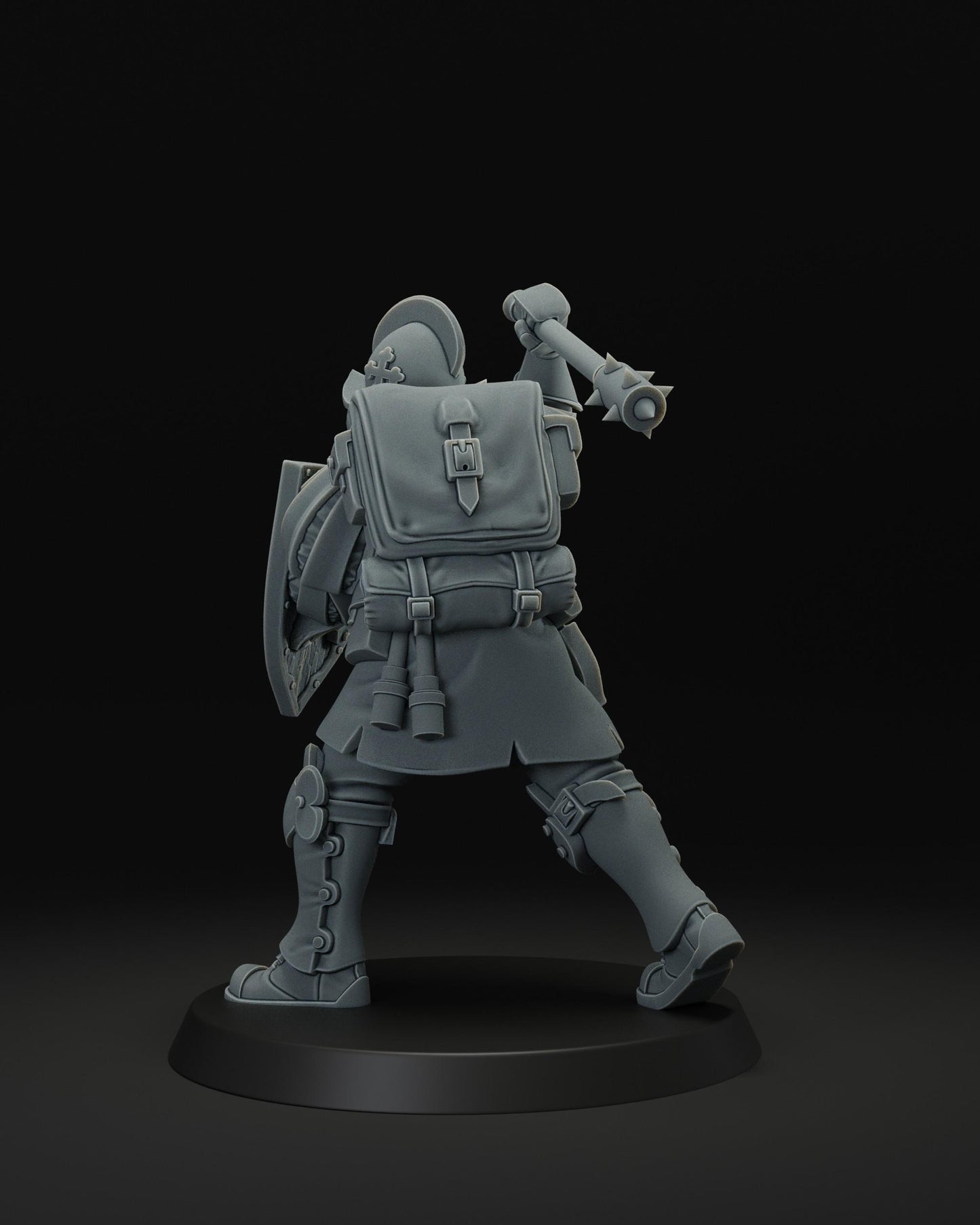 3d printed miniature: Papal Melee Trooper by JK Remo - Trench Crusade compatible - new antioch