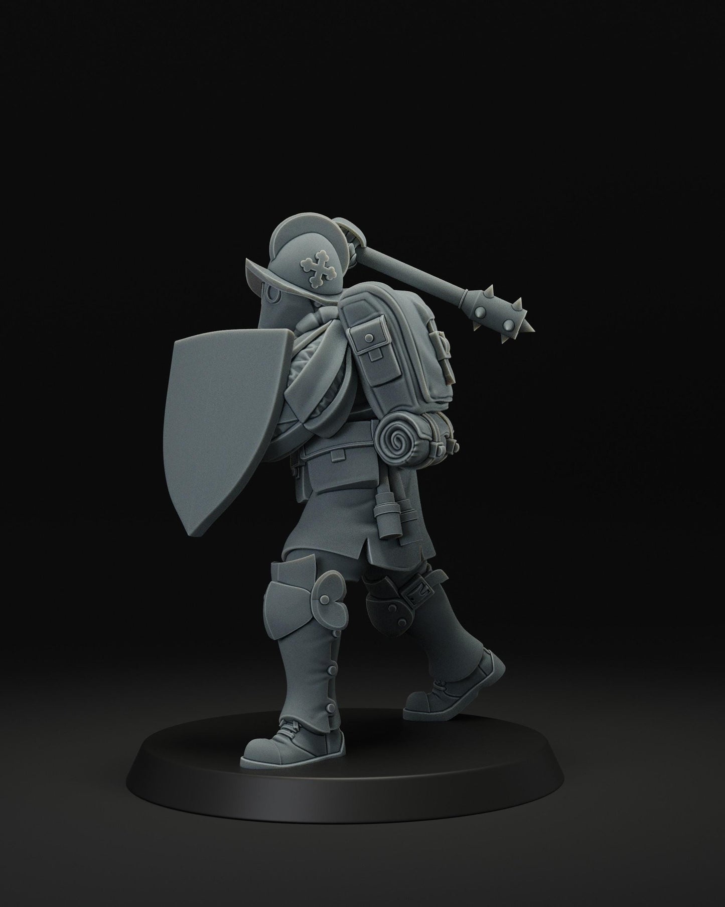 3d printed miniature: Papal Melee Trooper by JK Remo - Trench Crusade compatible - new antioch
