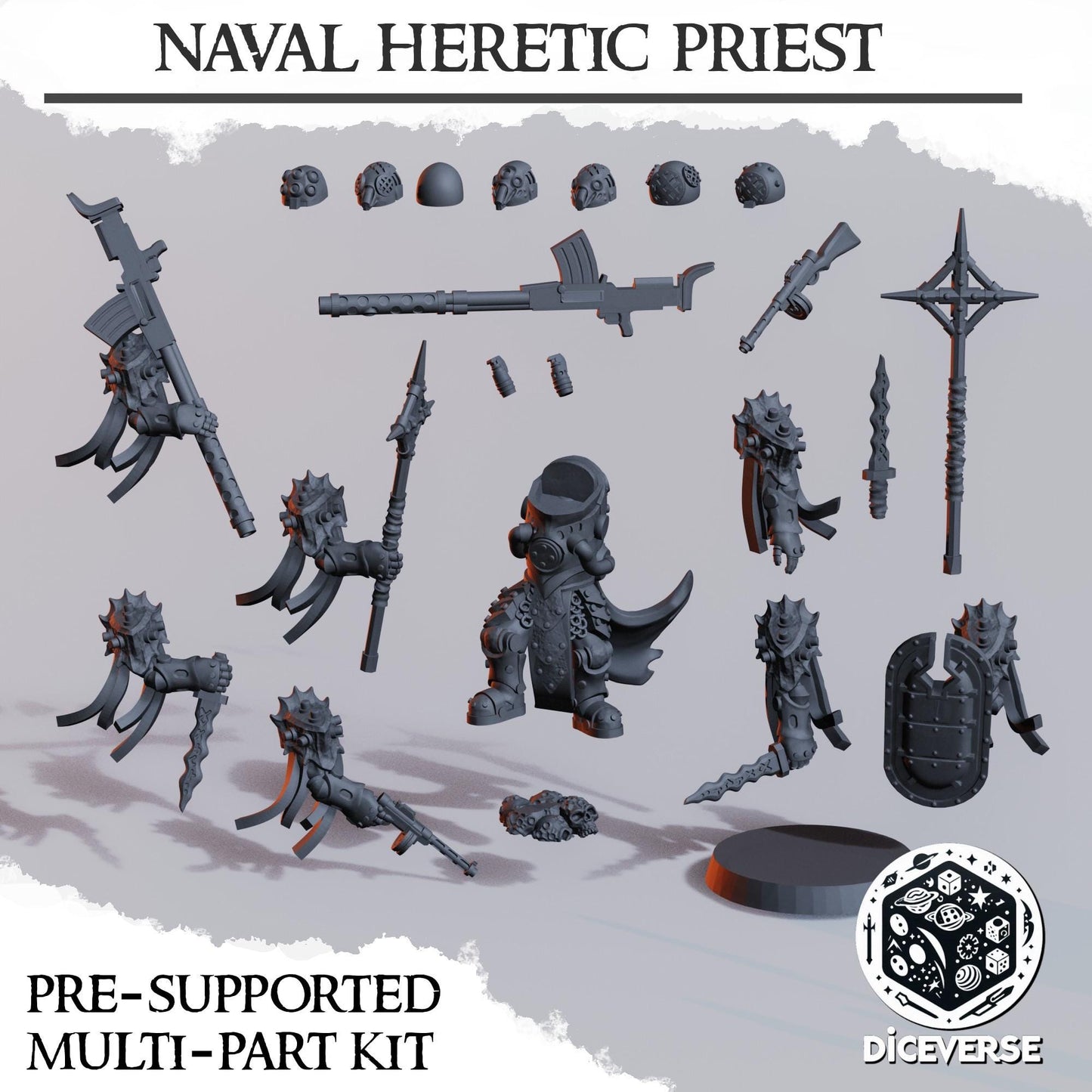Naval Heretic Warband by Diceverse - Trench Crusare Compatible - 3D printed miniature