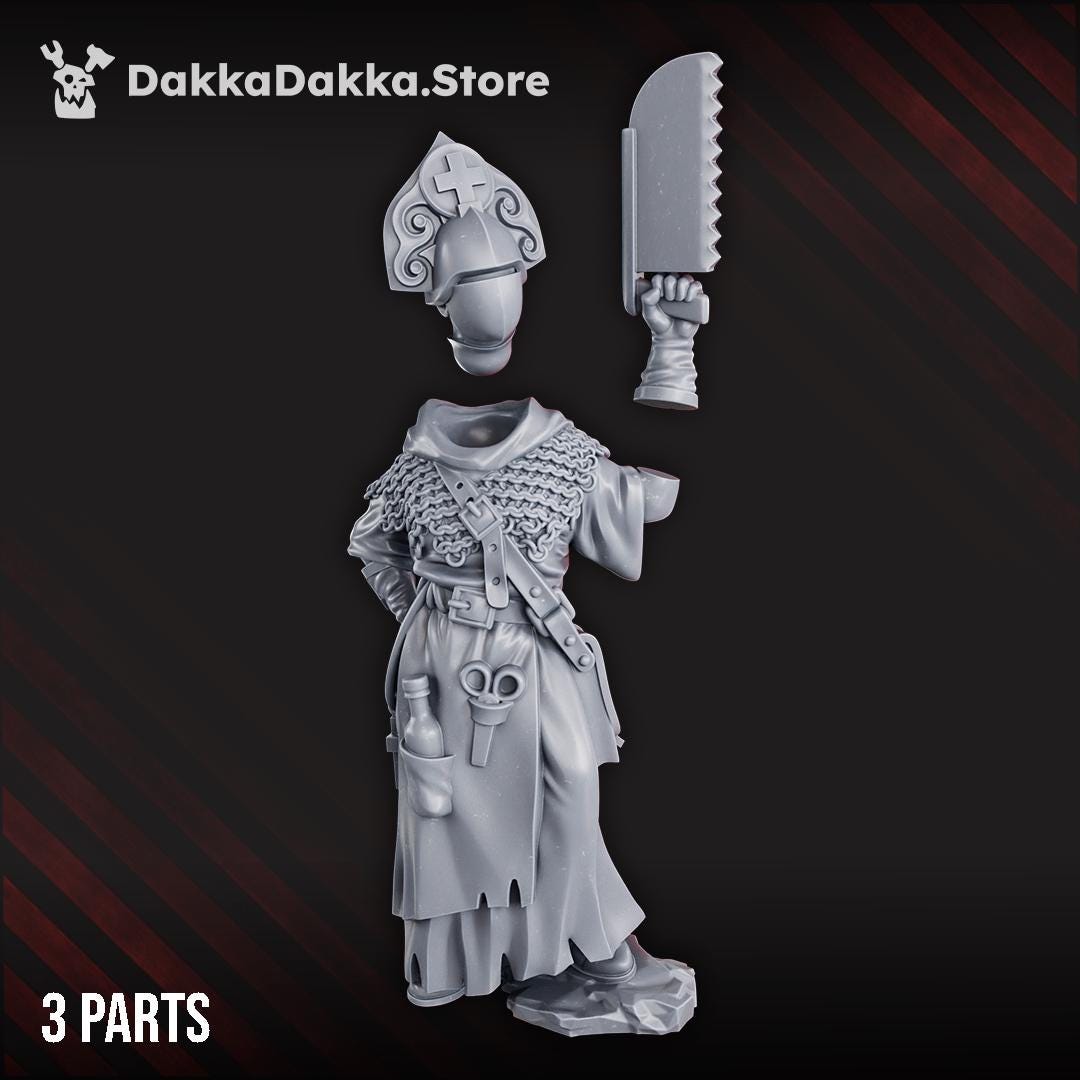 Ada The Sawbones by DakkaDakka - 3D printed Trench Crusade compatible miniature