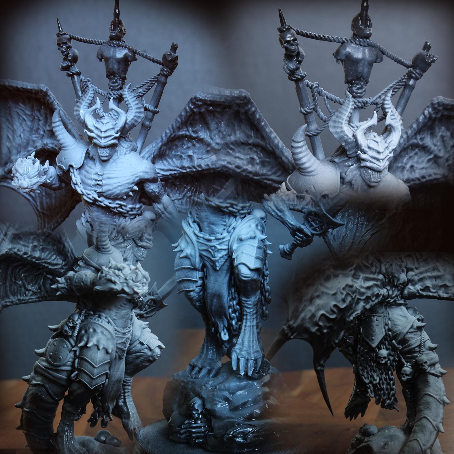 The Court - Preator Warrior Deamon by Apply Scale - 3D printed Trench Crusade compatible miniature