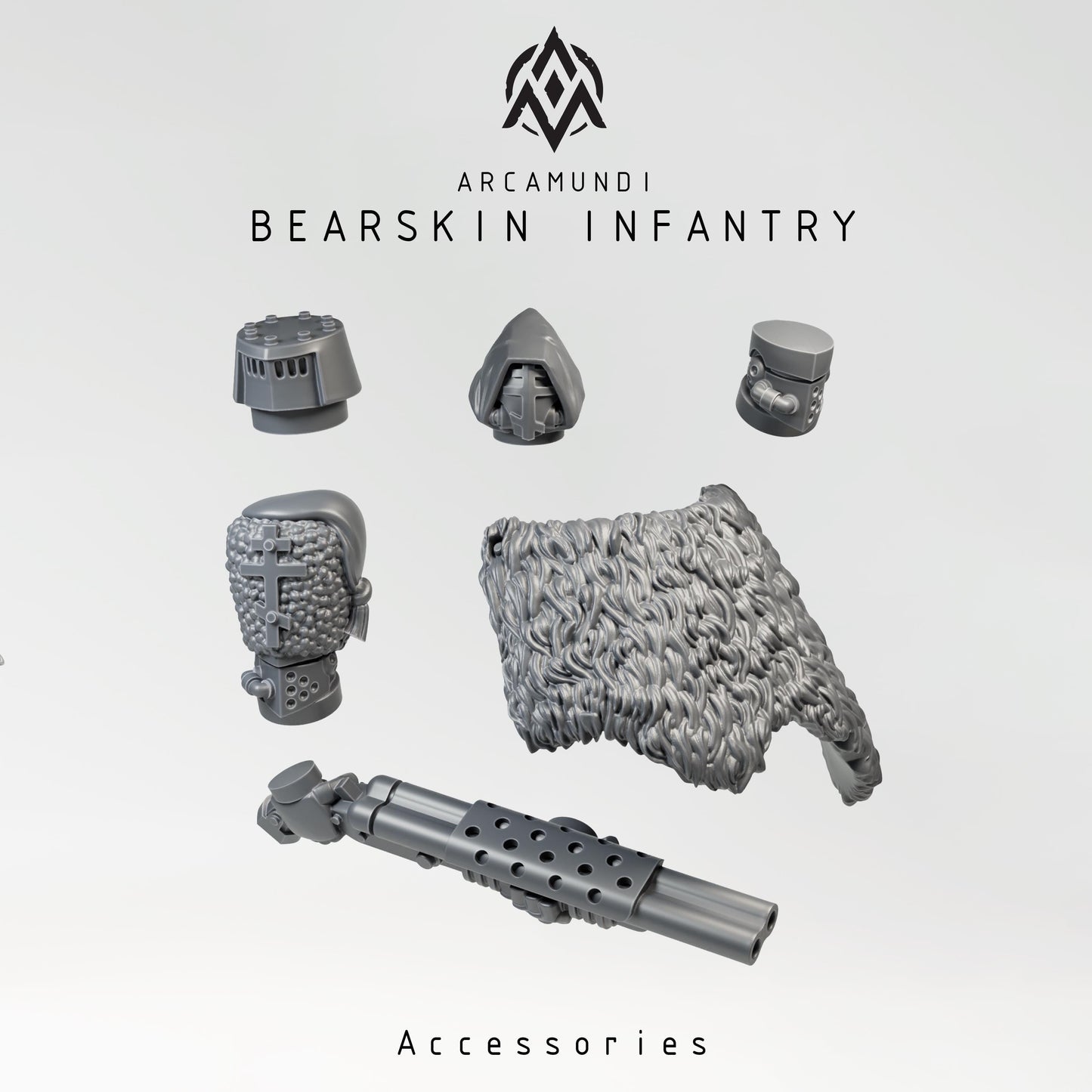 Bearskin Heavy Infantry - Shotgun by Arcamundi - 3D printed Trench Crusade compatible miniature