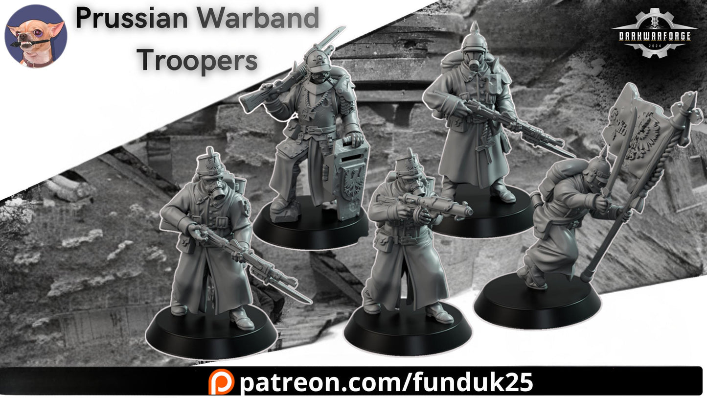 Prussian Warband Full set by Funduk25 - 3D printed Trench Crusade compatible miniature