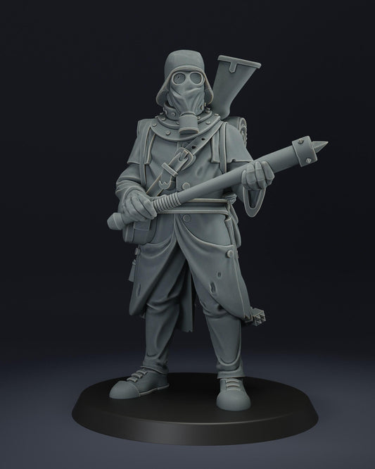 Trench Warrior - 3D printed Grimdark Miniature