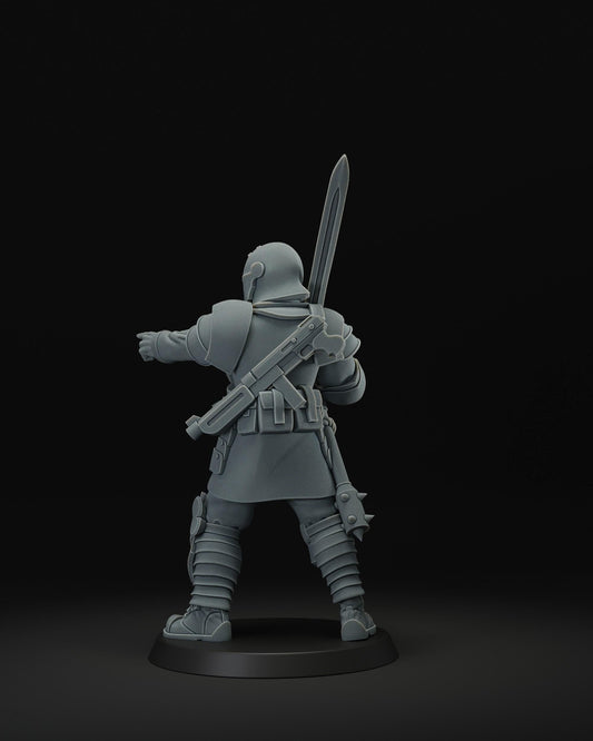 Trench Officer - 3D printed miniature - Wargaming - Trench Grimdark