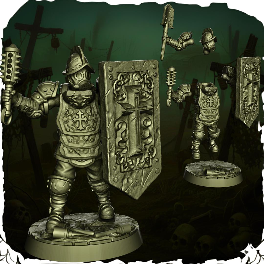 Papal Field mechanic - 3D printed miniature - Wargaming - Trench Grimdark