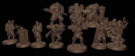 The Trenchers warband - 16x 3D Printed Grimdark Miniature