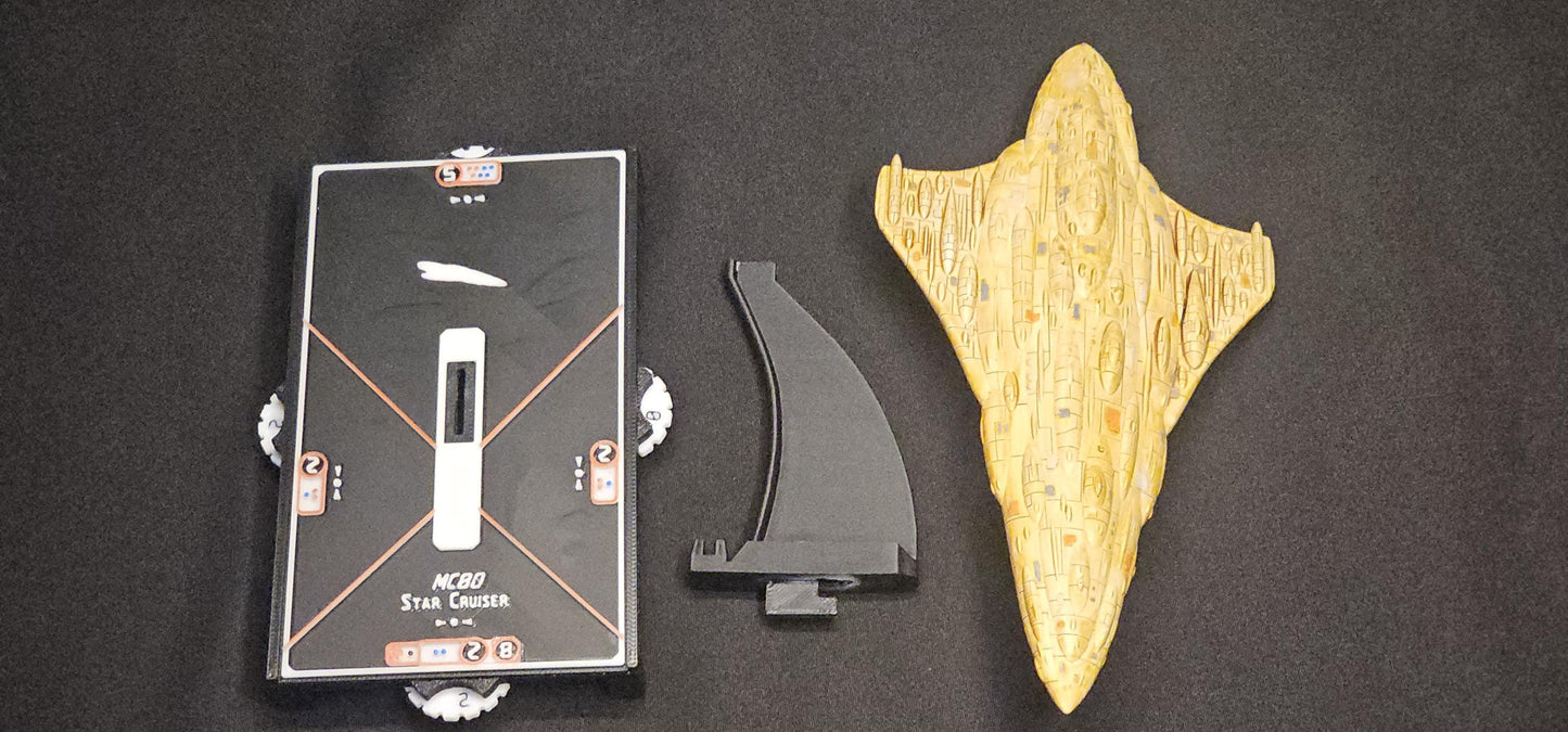 Star Wars Armada Rebel MC80 Liberty Heavy Star Cruiser – Length:182mm High-Detail 3D Printed Model