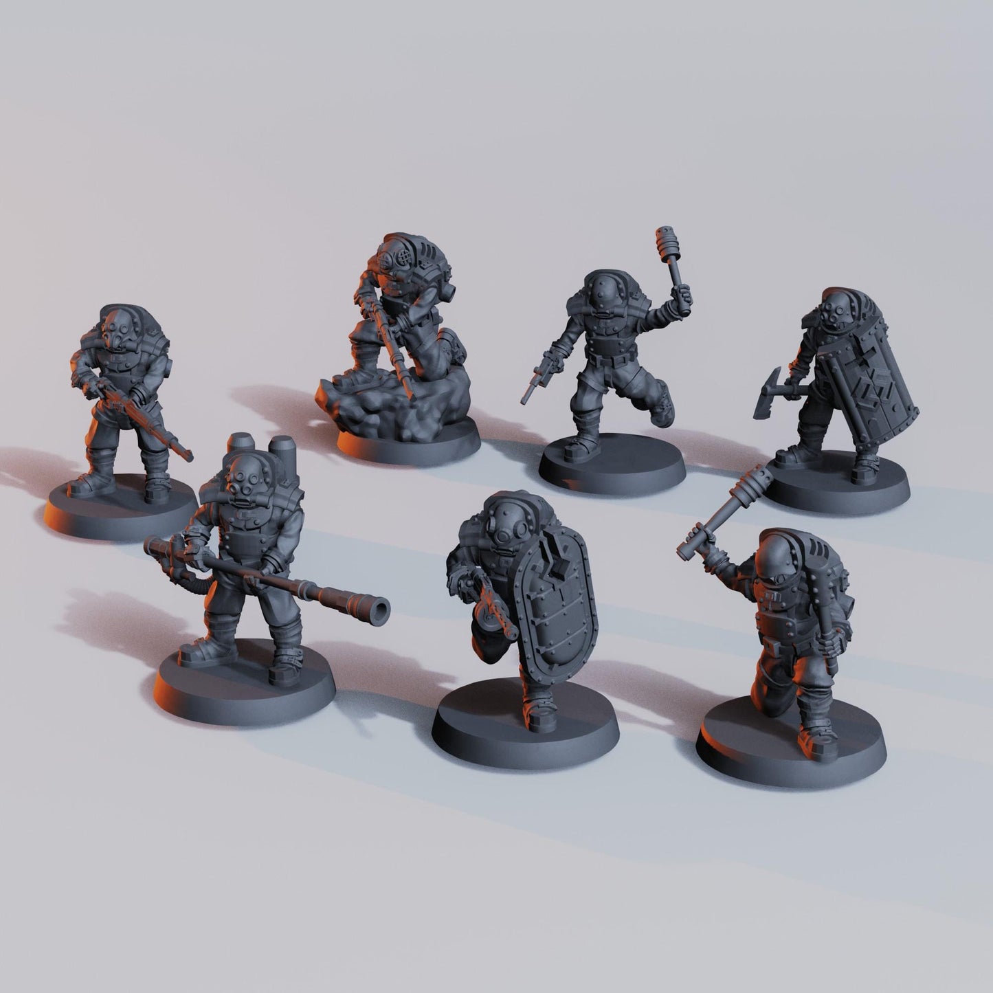 Naval Heretic Warband 16x Grimdark Miniatures | 32mm Resin Wargaming | Trench Warfare Tabletop Proxy Set