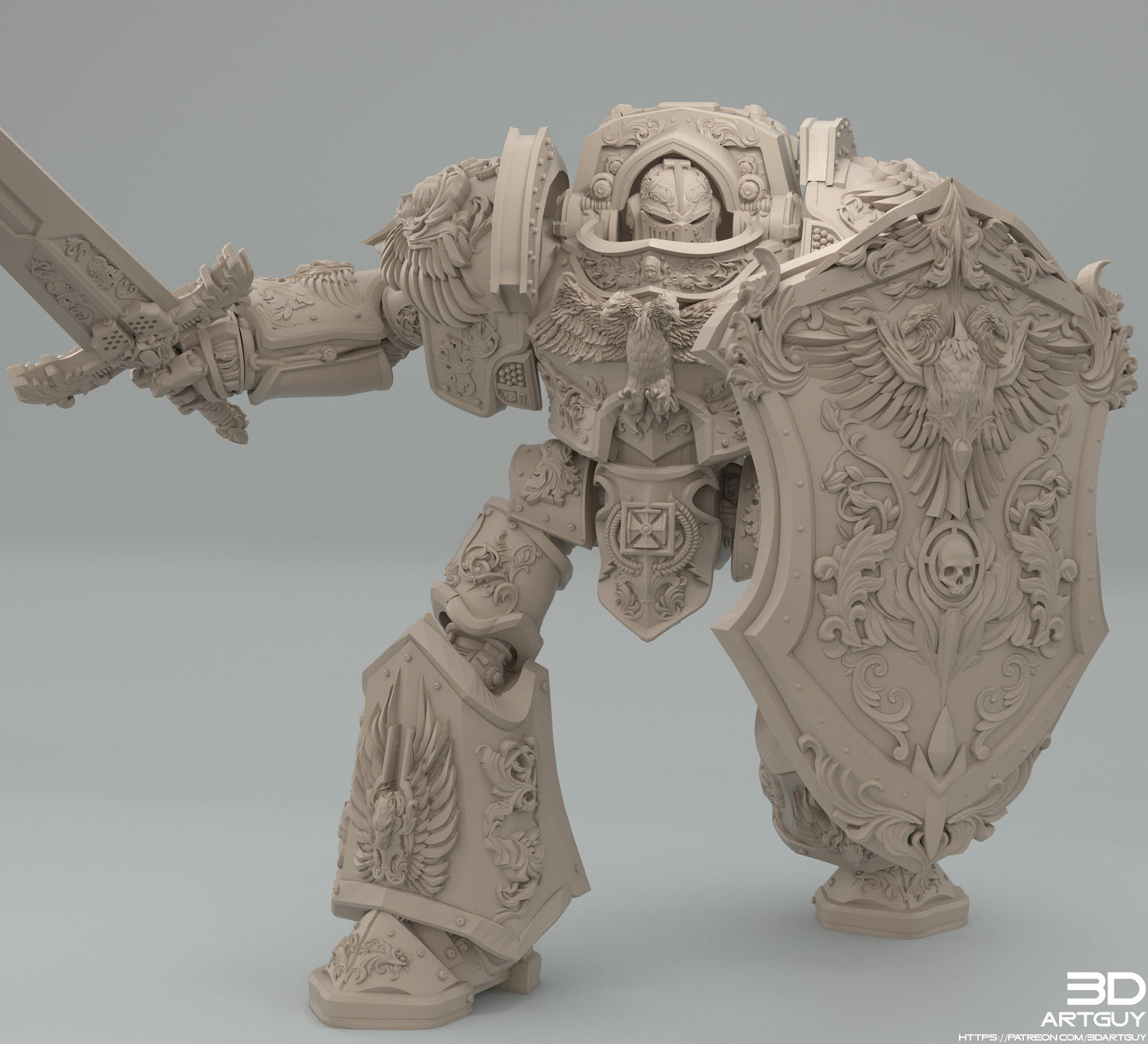 Golden Mech | 3DArtGuy | Grimdark compatible