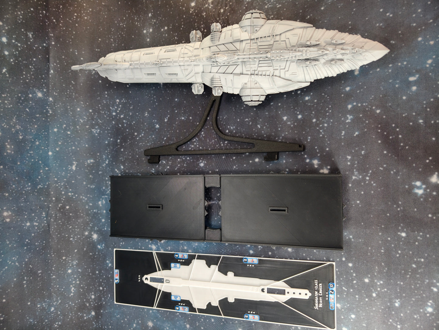 CIS Subjugator Heavy Cruiser – Length:345mm - 3D printed Armada Nexus/Legacy Upgrade