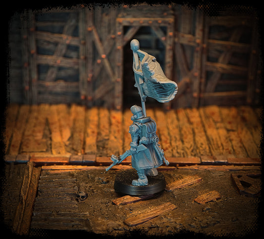 Abyssal Fleet Starnard Bearer - Compatible with Trench Crusade style games