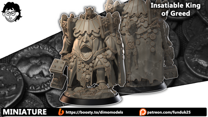 Insatiable King of Greed by Dimomodel - 3D printed Grimdark Miniature