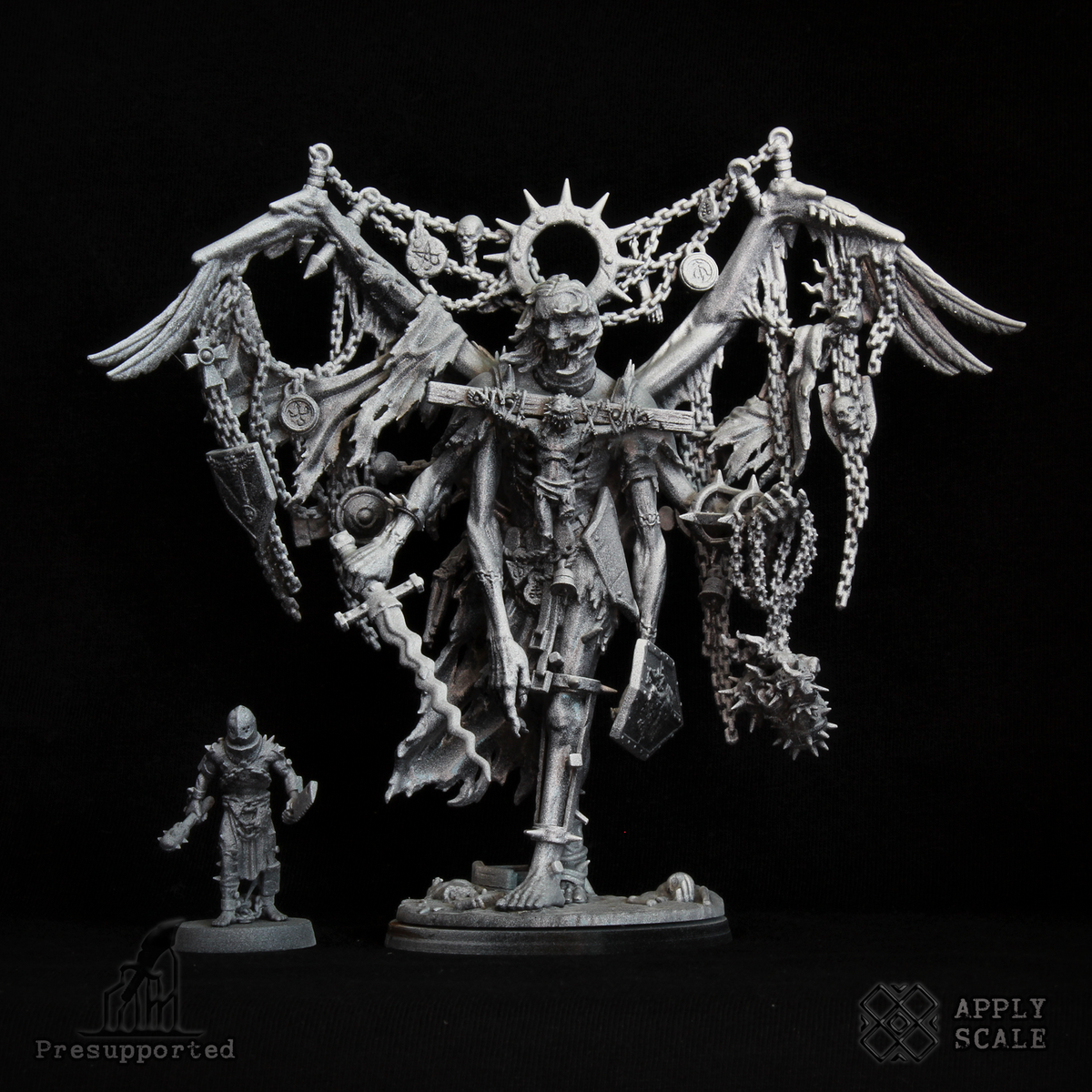 Fallen Saint resin miniature kit with 60mm base